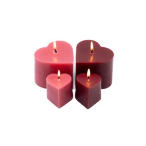 Beeswax Heart Candles group photo