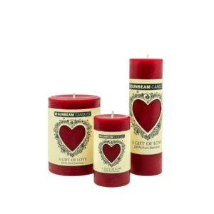 Natural Red Pure Smooth Valentines non toxic Unscented 100 Beeswax Unscented Pillar Candle 3x4 emergency highest rated long burning unique trending home gifts 2x6 2x3 1800x1800 1