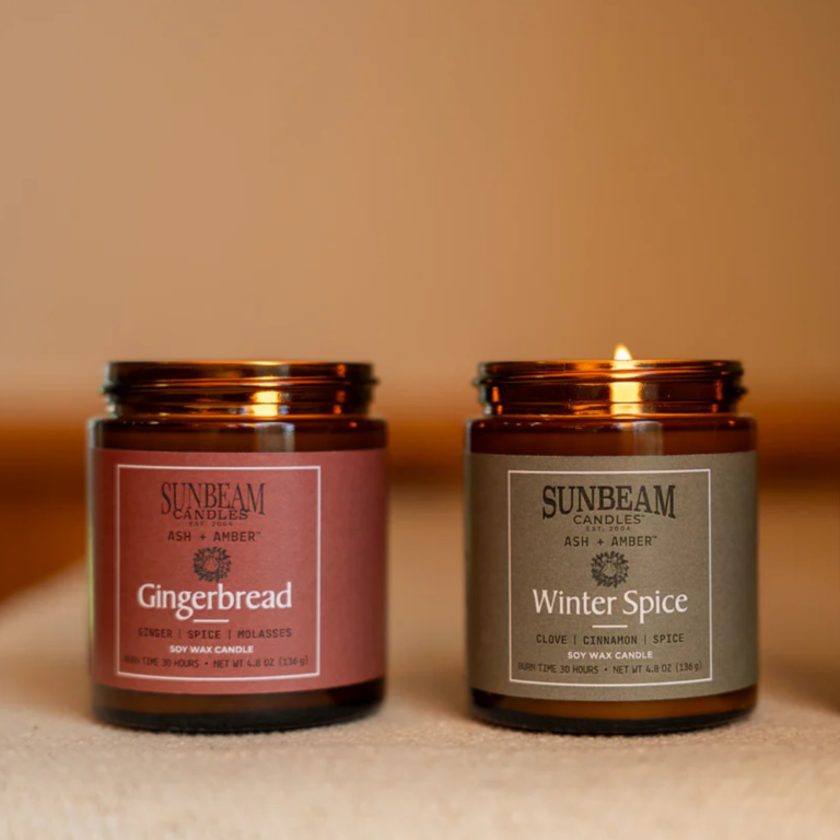 Winter Spice Gingerbread candles square