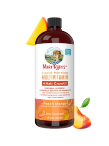liquid morning multivitamin hair growth peach mango 30oz maryruths